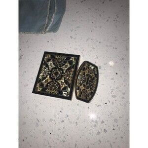 Vintage marhill mother of pearl powder compact case bundle